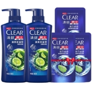 CLEAR 清扬 男士清爽控油型去屑洗发露 500g*2瓶+赠替换装600g 多款可选