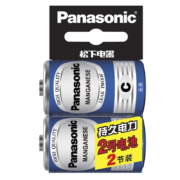 PLUS会员、概率券: Panasonic 松下 碳性2号C型干电池 2节 R14NU/2SC