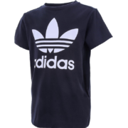 PLUS会员：Adidas阿迪达斯 三叶草青少年大童经典logo运动短袖T恤 DV2905黑
