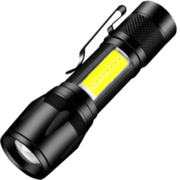 神鱼（SHENYU）迷你小手电筒强光远射可充电LED调焦户外家用便携袖珍COB工作灯