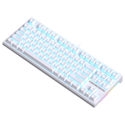 RK ROYAL KLUDGE R87客制化机械键盘 有线外设 R87白色冰蓝 Gasket结构 全键热插拔 K黄轴(47gf线性)