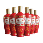 汾酒 53度 出口型炙热红 500mL*6瓶  喜酒 清香型白酒 光瓶