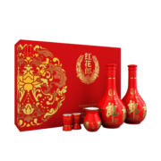 郎酒 红花郎10 酱香型 白酒 53度 500ml*2瓶 礼盒装【婚宴用酒】