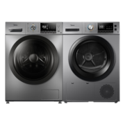 美的（Midea）洗烘套装10公斤 滚筒洗衣机全自动 10kg热泵式烘干机家用除螨除菌+宠物毛屑过滤 【洗烘套装10+10】大容量洗烘