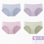 3A级抑菌！Deanfun 蝶安芬 女士内裤 4条装