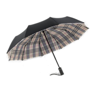 Neyankex 全自动双层雨伞超大加固十骨抗风折叠伞男女晴雨两用双人遮阳伞可印LOGO 绅士黑-双层伞