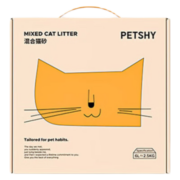 petshy豆腐混合猫砂 惊奇猫沙强效除臭低尘去味配方升级奶香味 可冲厕 惊奇猫砂|奶香味2.5kg*1包
