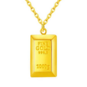 京东百亿补贴：China Gold 中国黄金 黄金吊坠女款999足金 小金砖吊坠