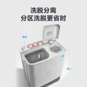 【百亿补贴】小天鹅(LittleSwan）双缸洗衣机双桶半自动 原厂品质电机 强劲水流 洗脱分离 8公斤双缸TP80VDS08