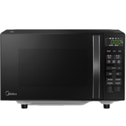 美的（Midea）小型家用微波炉 微波炉烤箱一体机 光波加热 钻石背板（M1-L201B） 黑色官方标配款 20升