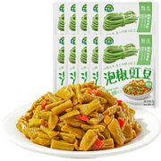吉香居 泡椒豇豆 即食下饭菜 泡菜咸菜酸豆角榨菜 25g*10袋 小袋便携装