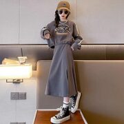 啪吡熊（PAPIBEAR）2023新款秋季女童套裙