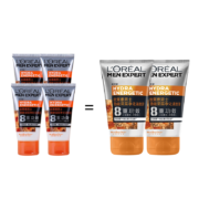 L'OREAL PARIS 巴黎欧莱雅 男士 深层净化补水保湿 洁面乳 50ml*4支