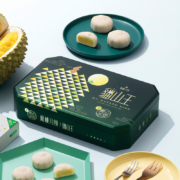 香港美心 猫山王榴莲冰皮月饼礼盒 360g