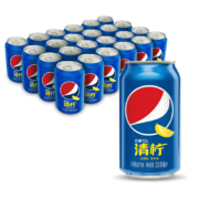 plus会员:百事可乐 清柠味汽水  330ml*24听*3件