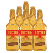 永丰牌 北京二锅头白酒 出口小方瓶 金瓶纯粮酒46度清香型500ml 500ml*6瓶 整箱装
