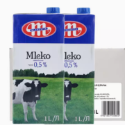 27日20点！MLEKOVITA 妙可 原装进口脱脂纯牛奶1L*12盒