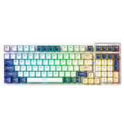 再降价，plus会员：AULA 狼蛛 F98 99键 2.4G蓝牙 多模无线机械键盘 夏日蓝汐 灰木轴V3 RGB