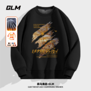 森马旗下轻商务潮牌，GLM 秋冬款情侣涂鸦印花加绒重磅卫衣 多款