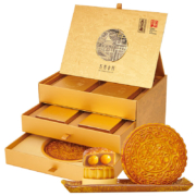 五芳斋月奶香椰蓉五芳丰月三层月饼礼盒1260g+凑单品