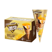限地区plus会员：蒙牛厚乳布丁口味脆筒冰淇淋73g*4支/盒 冷饮*10件（买一赠一）