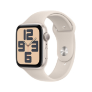 Apple Watch SE 2023款智能手表GPS款44毫米星光色铝金属表壳星光色运动型表带M/L 健康电话手表MRE53CH/A