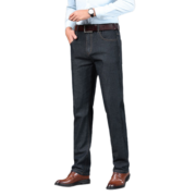杉杉（SHANSHAN）牛仔裤男秋冬新款含棉男士休闲长裤商务休闲百搭弹力裤子Q 黑灰色 32