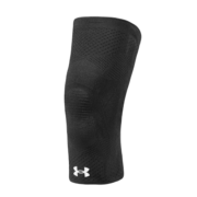 安德玛（UNDERARMOUR）护膝运动篮球跑步专用装备 半月板髌骨支撑男女士护具 黑色XL码