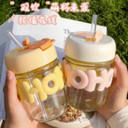 11点！Lois 洛伊丝 卡通双饮字母玻璃杯