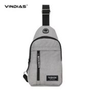 VINDIAS 范迪亚士 MB RETRO 508 单肩斜挎包 胸腰包 浅灰色
