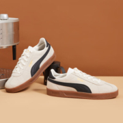 彪马（PUMA）【德训鞋】官方  休闲鞋男女同款情侣鞋复古低帮板鞋 CLUB 381111 米白色-黑色-金色-08 41