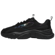 FILA FUSION斐乐潮牌 春季新品男子时尚个性街头潮流运动鞋 黑/银灰色-BS 41