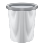 尚岛宜家 压圈式垃圾桶 大容量白色高级11L
