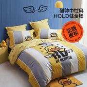 LOVO 乐蜗家纺 全棉床上四件套  空军鸭号 1.8米床