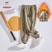 巴布豆 2023秋冬款加绒儿童运动潮裤（110~160码）3色