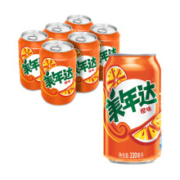 需抢券、概率券：百事可乐 美年达 Mirinda 橙味 汽水 330ml*6听