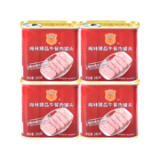 京东百亿补贴：梅林（MALING）午餐肉罐头 340g*4罐实惠装