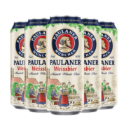 保拉纳（Paulaner）德国原装进口啤酒 保拉纳啤酒小麦白啤 保拉纳白啤500ml*5听-10月