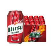 乌苏啤酒（wusu）红乌苏啤酒黄啤酒 包装随机 产地随机 红乌苏330ml*12罐