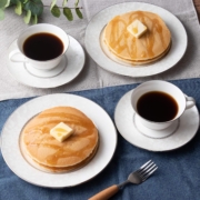 Narumi 鸣海 Milano Bianca系列 骨瓷茶/咖啡对杯+餐盘套装 2组
