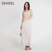 SNIDEL 2023新品优雅短款吊带背心直筒半身裙两件套 SWNO231117