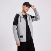 限尺码：QIAODAN 乔丹 春秋时尚休闲连帽开衫