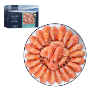 京东生鲜 熟冻北极甜虾1kg/盒 90-120只 MSC认证 解冻即食 皇家格陵兰