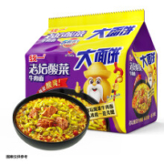 学生会员、plus会员：统一 老坛酸菜牛肉面大面饼五合一方便面150g*5袋