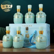 浏阳河 窖龄国潮 53度酱香型白酒500mL*6瓶仿皮礼盒装