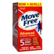Move Free益节红瓶 氨糖软骨素钙片 美国进口维骨力 盐酸氨基葡萄糖骨维力 成人中老年护关节灵 【足量氨糖】大瓶装红瓶200粒