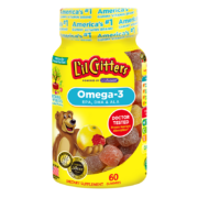 Plus会员:lilcritters丽贵小熊糖鱼油藻油dha2岁+儿童营养软糖60粒*2件