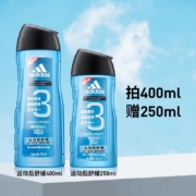 adidas 阿迪达斯 运动后舒缓款 男士洗发沐浴二合一沐浴露400ml+250ml