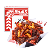 plus会员、概率券:辣么卤力 麻辣味牛肉摇麻花 120g