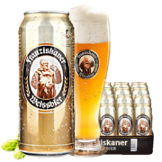 京东百亿补贴：范佳乐（原教士）小麦啤酒纯麦啤酒 整箱500ml*24听装白啤酒